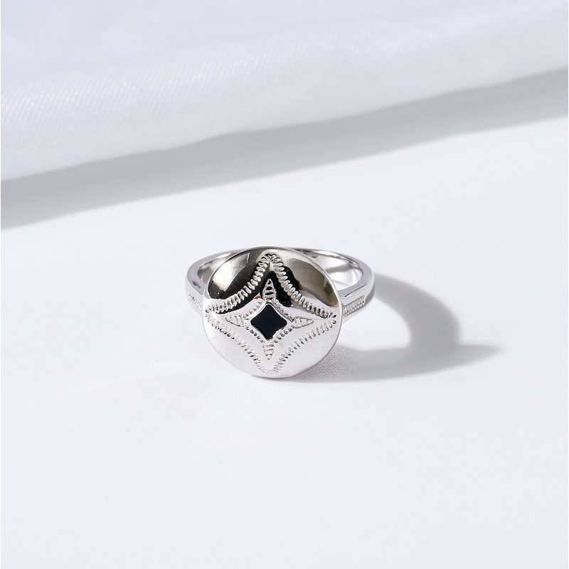 Srebrny sygnet męski rodowany srebro próba 925