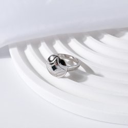 Srebrny sygnet męski rodowany srebro próba 925