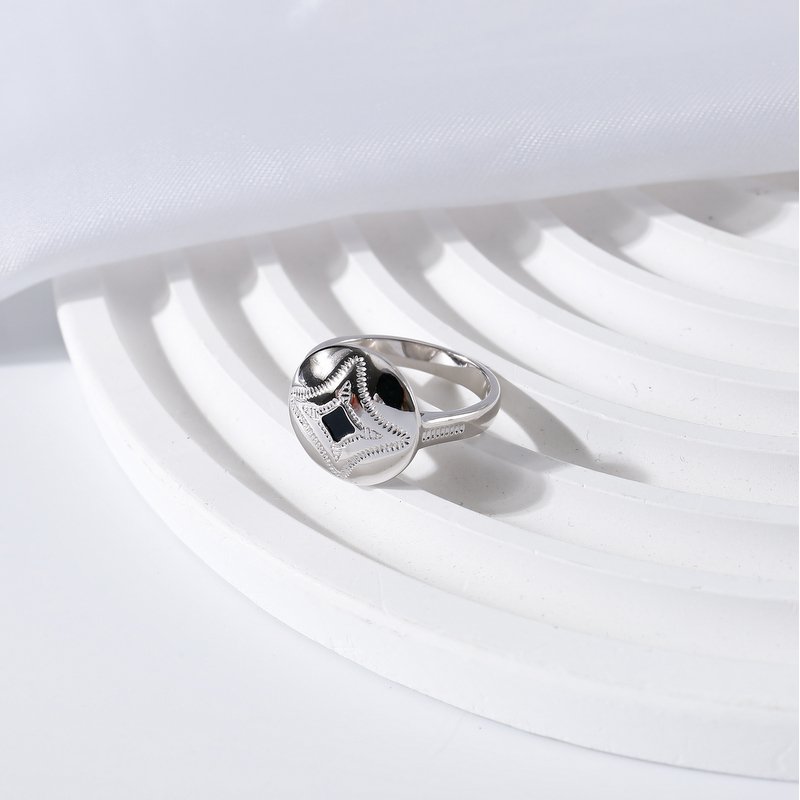 Srebrny sygnet męski rodowany srebro próba 925