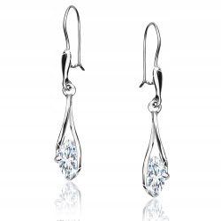 Srebrne kolczyki długie kolczyki wiszące srebro próba 925 damskie rodowane