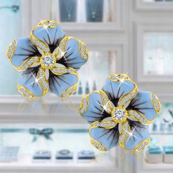 Srebrne kolczyki wkrętki kwiatki kolczyki sztyfty damskie srebro pozłacane próba 925