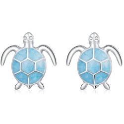 Kolczyki srebrne wkrętki sztyfty wkrętki lato żółwiki żółwie srebro 925