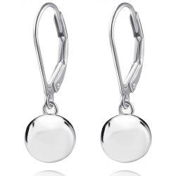 Srebrne kolczyki kulki wiszące rodowane angielskie srebro 925 oryginalne