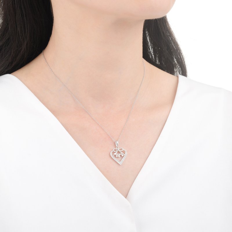 Naszyjnik srebrny dla mamy srebro 925 mama