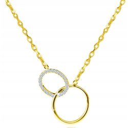 Srebrny naszyjnik celebrytka koła łańcuszek damski pozłacane srebro pozłacane próba 925