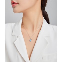 Naszyjnik srebrny dla dziewczynki łańcuszek z zawieszką 925