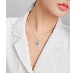 Naszyjnik srebrny dla dziewczynki łańcuszek z zawieszką 925