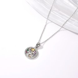 Srebrny naszyjnik damski łańcuszek srebro drzewko naszyjnik przyjaźni