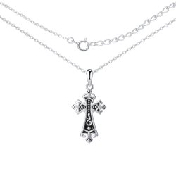 Naszyjnik srebrny krzyżyk srebro 925 - modny dodatek