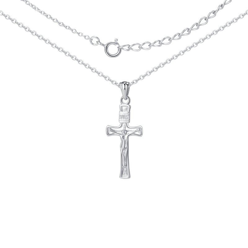 Naszyjnik srebrny krzyżyk srebro 925 dla eleganckiej kobiety