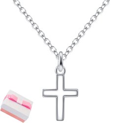 Naszyjnik srebrny krzyżyk łańcuszek srebro 925