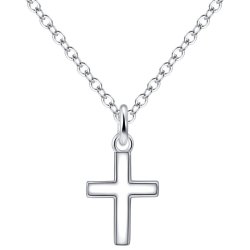 Naszyjnik srebrny krzyżyk łańcuszek srebro 925