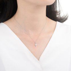 Naszyjnik srebrny krzyżyk łańcuszek srebro 925