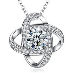 Naszyjnik srebrny damski łańcuszek z zawieszką srebro próba 925 rodowany