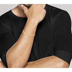 Bransoletka srebrna męska pancerka diamentowana srebro pozłacane próba 925