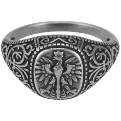 Srebrny sygnet męski patriotyczny orzeł sygnet srebro próba 925