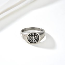 Srebrny sygnet męski patriotyczny orzeł srebro 925