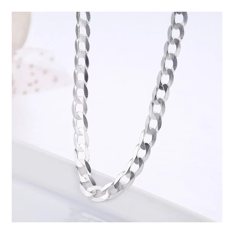 Szeroki łańcuszek srebrny pancerka męski 50 cm srebro próba 925 oryginalny