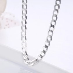 Szeroki łańcuszek srebrny pancerka męski 55 cm srebro próba 925 oryginalny