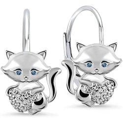 Srebrne kolczyki dla dziewczynki dzieci kotki srebro próba 925