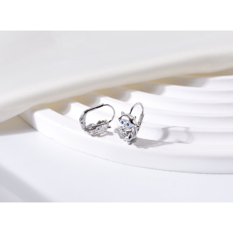 Srebrne kolczyki dla dziewczynki dzieci kotki srebro próba 925