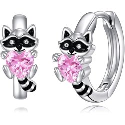 Srebrne kolczyki rodowane szopy dla dziewczynki dzieci srebro próba 925