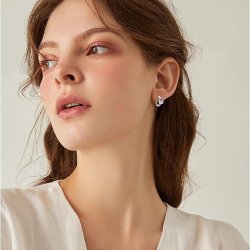 Srebrne kolczyki rodowane szopy dla dziewczynki dzieci srebro próba 925