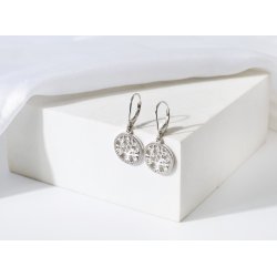 Kolczyki srebrne rodowane damskie angielskie drzewka srebro próba 925