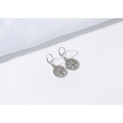 Kolczyki srebrne rodowane damskie angielskie drzewka srebro próba 925
