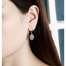 Kolczyki srebrne rodowane damskie angielskie drzewka srebro próba 925