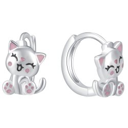Srebrne kolczyki koty kotki dla dzieci srebro 925
