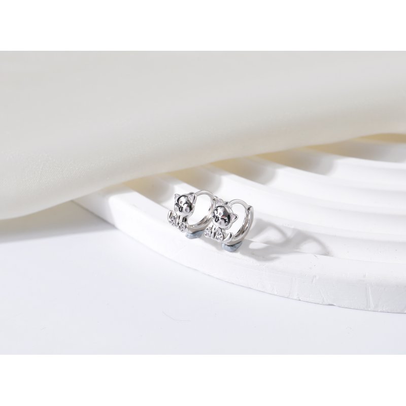 Srebrne kolczyki koty kotki dla dzieci srebro 925