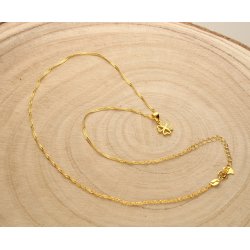 Srebrny naszyjnik łańcuszek damski koniczynka naszyjnik srebro pozłacane próba 925