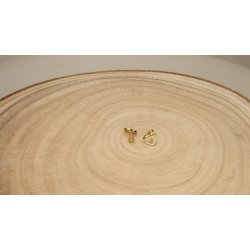 Kolczyki srebrne pozłacane serca srebro próba 925 wkrętki