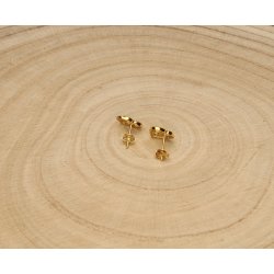 Kolczyki srebrne pozłacane serca srebro próba 925 wkrętki