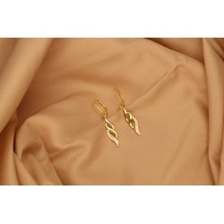 Srebrne kolczyki wiszące długie kolczyki damskie srebro próba 925 pozłacane