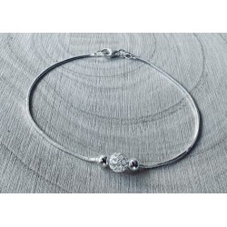 Bransoletka srebrna damska kulki włoska srebro próba 925 oryginalna