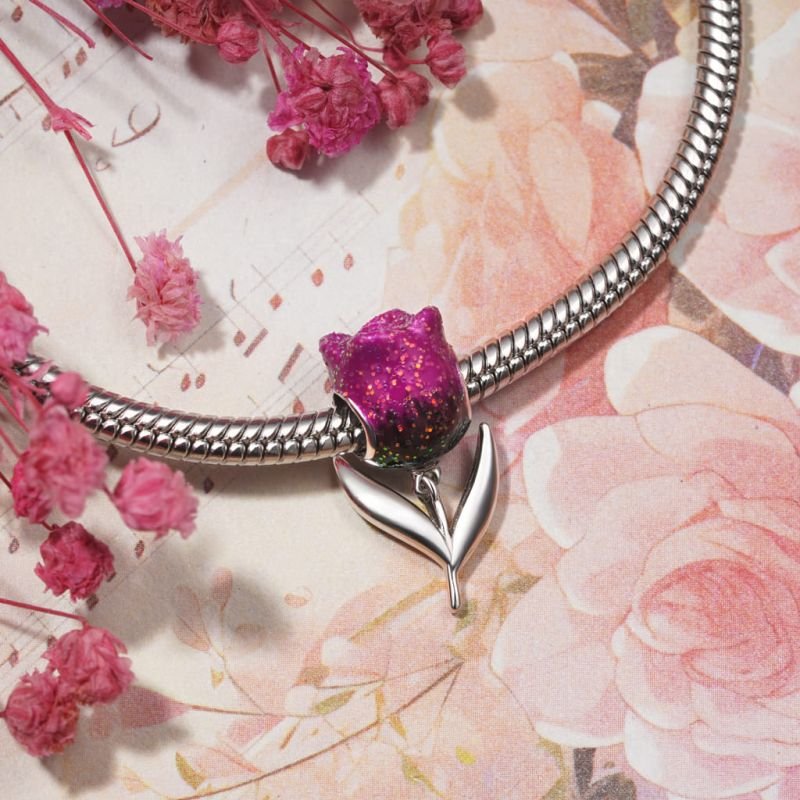 Charms zawieszka srebrna beads kwiatek srebro próba 925 oryginalny