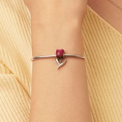 Charms zawieszka srebrna beads kwiatek srebro próba 925 oryginalny