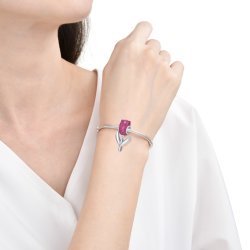 Charms zawieszka srebrna beads kwiatek srebro próba 925 oryginalny