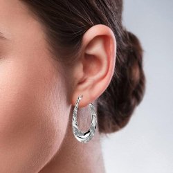 Srebrne kolczyki angielskie koła rodowane srebro próba 925 oryginalne