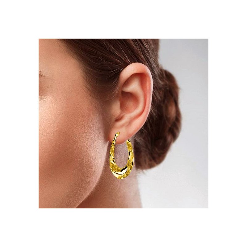 Srebrne kolczyki damskie koła angielskie srebro próba 925 złocone oryginalne