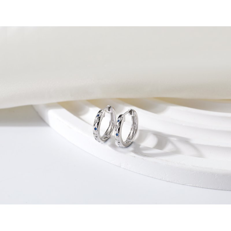 Srebrne kolczyki angielskie koła kółka księżyc srebro próba 925 oryginalne