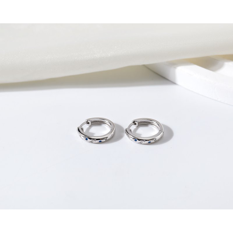 Srebrne kolczyki angielskie koła kółka księżyc srebro próba 925 oryginalne