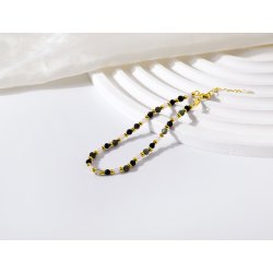 Bransoletka srebrna damska z kamieniami turmalin talizman ochronny srebro pozłacane 925