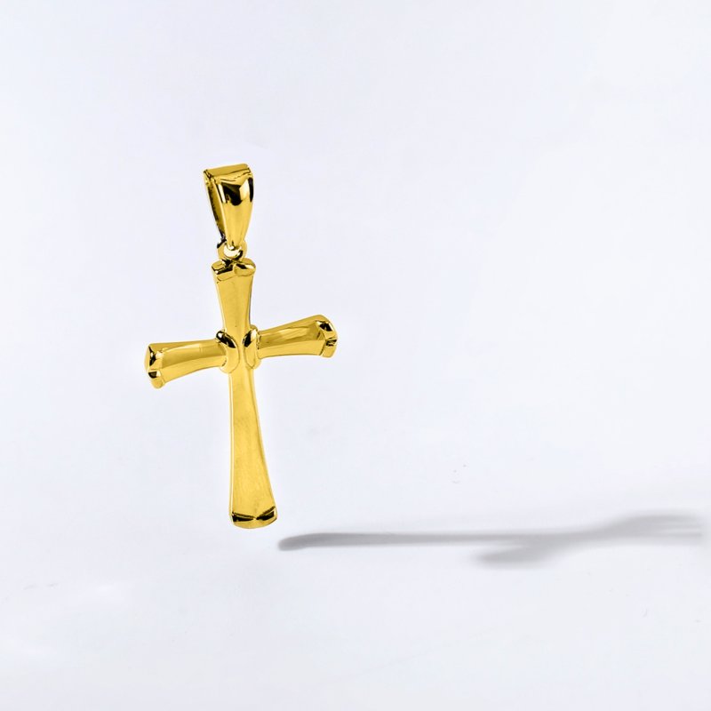 Srebrny męski duży krzyż zawieszka krzyżyk pozłacany srebro próba 925 elegancki prezent