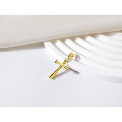 Srebrny męski duży krzyż zawieszka krzyżyk pozłacany srebro próba 925 elegancki prezent