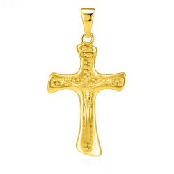 Srebrny męski duży krzyż zawieszka krzyżyk srebro pozłacane próba 925 elegancki prezent