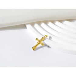 Srebrny męski duży krzyż zawieszka krzyżyk srebro pozłacane próba 925 elegancki prezent