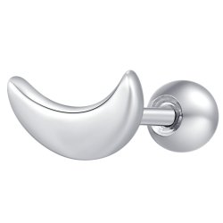 Srebrny zestaw trzech kolczyków rodowanych piercing gwiazdka srebro 925